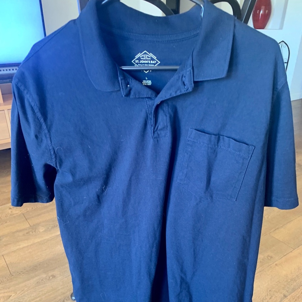 Mens Navy Blue St Johns Bay Polos